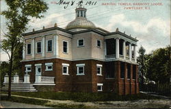 Masonic Temple - Harmony Lodge Postcard