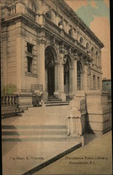 Providence Public Library - Main Entrance Rhode Island Postcard Postcard