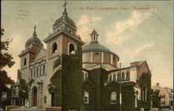 Ivy Covered First Congregational Church Postcard