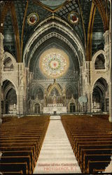Interior of the Cathedral Providence, RI Postcard Postcard