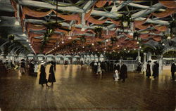 Interior of the Dance Hall, Rhodes-on-the-Pawtuxet Postcard