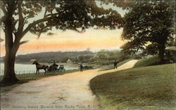 Looking toward Warwick Postcard