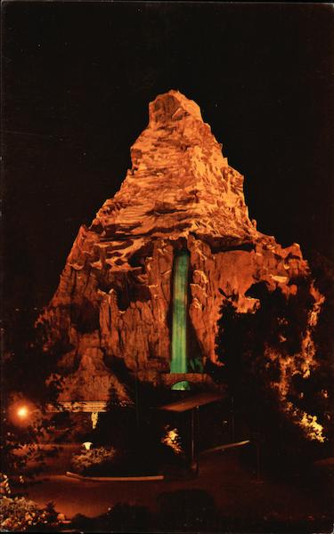 Matterhorn at Night Anaheim California Disney