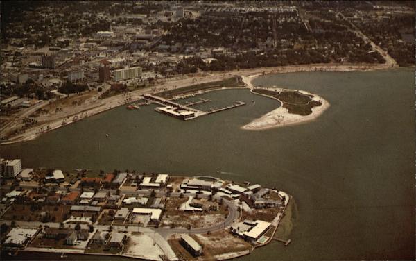 Aerial View of New Marina and Island Park on Bayfront Drive Sarasota Florida