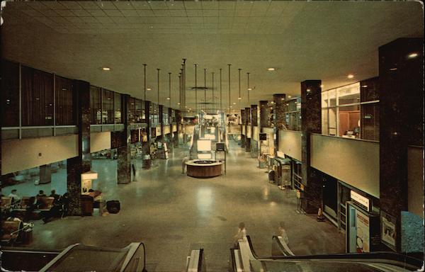 Interior View - Greyhound Bus Terminal Chicago Illinois