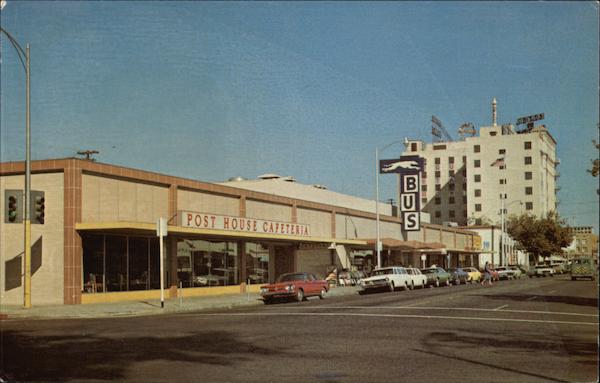 Post House Cafeteria and Greyhound Bus Depot Bakersfield California