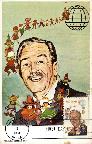 Walt Disney Postage Stamp - First Day of Issue - 1968