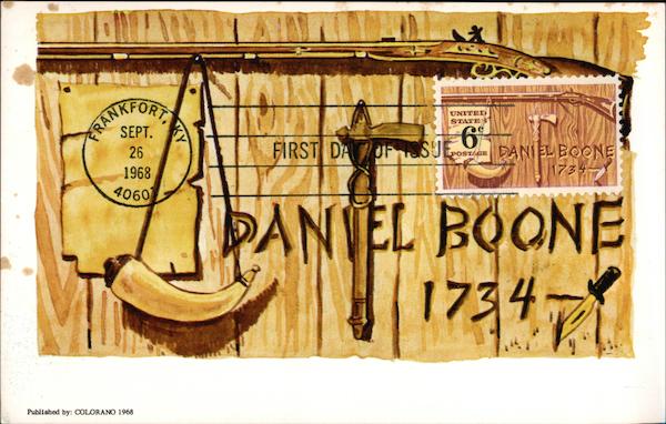 Daniel Boone 1734 Postage Stamp - First Day of Issue - September 26, 1968