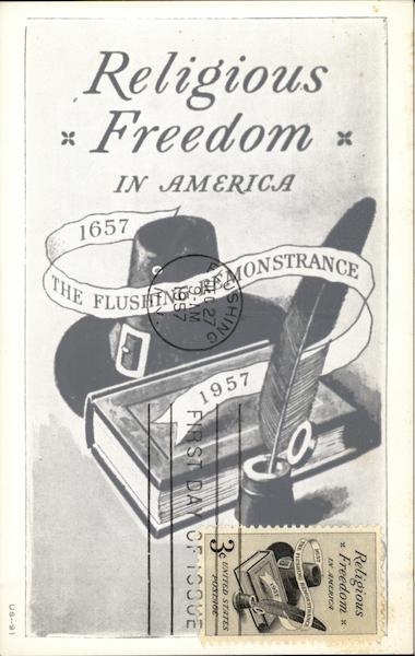 Religious Freedom in America 1657-1957 Maximum Cards