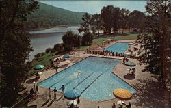 Two Olympic Size Heated Pools at Fred Waring's Shawnee Inn Postcard