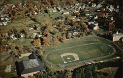 Aerial View of The Athletic Field at Gould Academy Bethel, ME Postcard Postcard