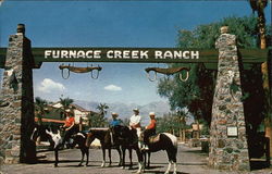 Entrance to Furnace Creek Ranch Death Valley, CA Death Valley National Park Postcard Postcard