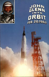 John Glenn into Orbit, Feb. 20, 1962 Space & Rockets Postcard Postcard