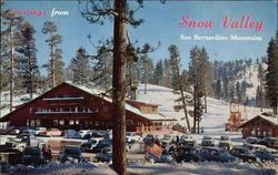 Snow Valley, San Bernardino Mountains Running Springs, CA Postcard Postcard