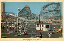 Coney Island Amusement Park Postcard