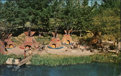 Disneyland - Peaceful Indian Village Postcard