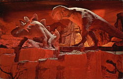 Stegosaurus & Tyrannosaurus Rex, Primeval World Postcard