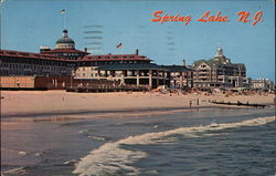 View of the South Pavilion and the Beachfront Postcard