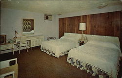 Interior View - Sleepy Hollow Motor Hotel Postcard