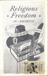 Religious Freedom in America 1657-1957 Postcard