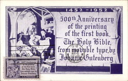 500th anniversary of the printing of the first book Postcard