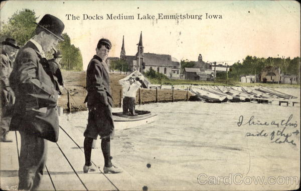 The Docks at Medium Lake Emmetsburg Iowa