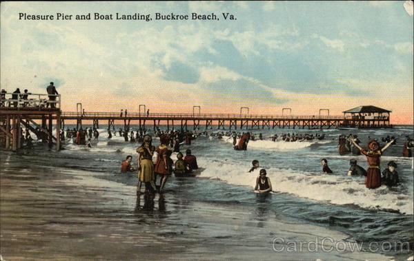 Pleasure Pier and Boat Landing Buckroe Beach Virginia