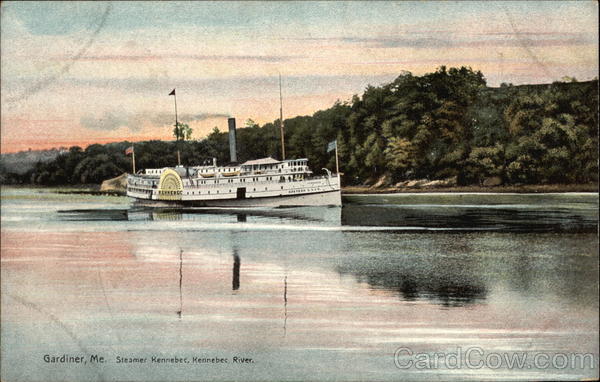 Steamer Kennebec on the Kennebec River Gardiner Maine