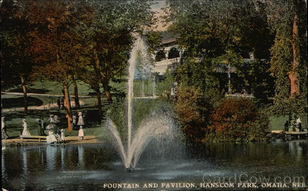 Fountain and Pavilion at Hanscom Park Omaha Nebraska
