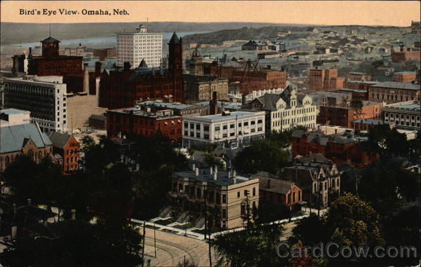 Bird's Eye View of City Omaha Nebraska