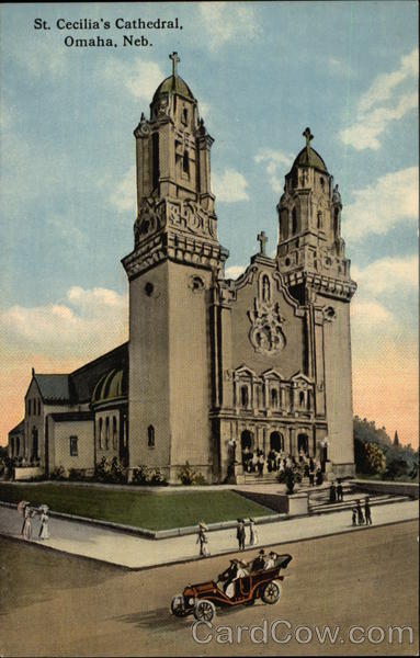 Street View of St. Cecilia's Cathedral Omaha Nebraska