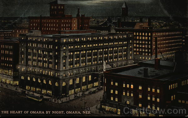 The Heart of Omaha by Night Nebraska