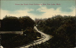 Down the Track from Coloma to Paw Paw Lake Postcard