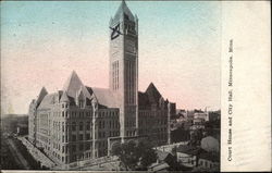 Court House and City Hall Minneapolis, MN Postcard Postcard