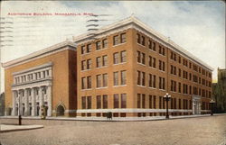 Street View of Auditorium Building Postcard