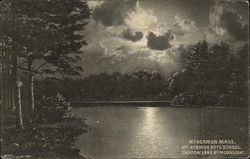 MT Hermon Boys' School, Shadow Lake by Moonlight Mount Hermon, MA Postcard Postcard