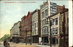 Washington Street Binghamton, NY Postcard Postcard