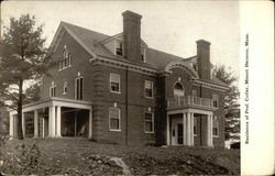 Residence of Prof. Cutler Mount Hermon, MA Postcard Postcard