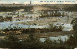 Belle Isle and Falls of James River Postcard