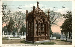 Tomb of James Monroe, Hollywood Richmond, VA Postcard Postcard