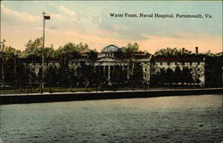 Water Front, Naval Hospital Portsmouth, VA Postcard Postcard