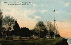 Shore Line Overlooking Hampton Roads, National Soldiers' Home Virginia Postcard Postcard