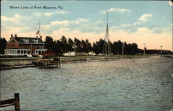 Shore Line Fort Monroe, VA Postcard Postcard
