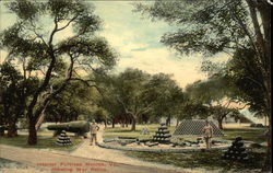 Interior, Fortress showing War Relics Fort Monroe, VA Postcard Postcard