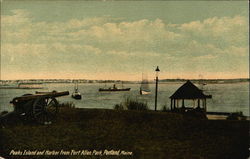 Peaks Island and Harbor from Fort Allen Park Postcard