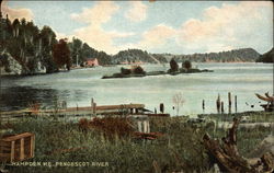 Penobscot River Hampden, ME Postcard Postcard