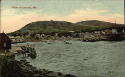 Scenic Water of Town from Across the Water Camden, ME Postcard Postcard