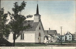 Advent Church and Parsonage Postcard