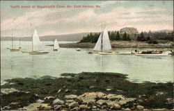 Yacht Scene at Gilpatrick's Cove Northeast Harbor, ME Postcard Postcard