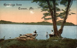 Greetings from Turner, Me Maine Postcard Postcard